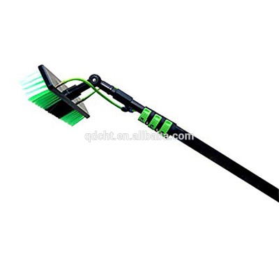 Extenclean solar panel cleaning aluminium water fed pole brush with long handle extension pole